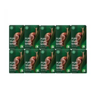 TOSOWOONG Pure Snail Mask Pack 10pcs 10sheets