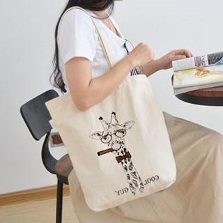 Aoba Giraffe Printed Shopper Bag