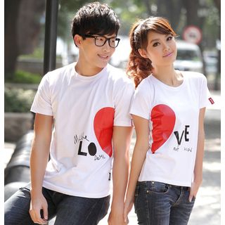 Porspor Short-Sleeve Printed Couple T-Shirt