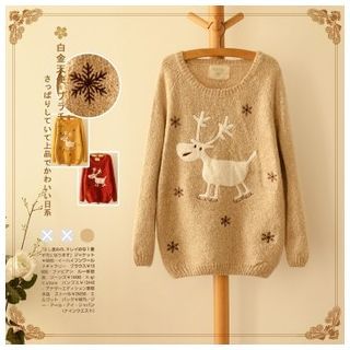 Angel Love Reindeer Pattern Sweater