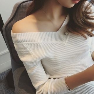 Clair Fashion Off-Shoulder Knit Top