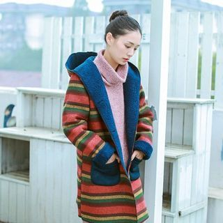 tete Striped Hooded Coat