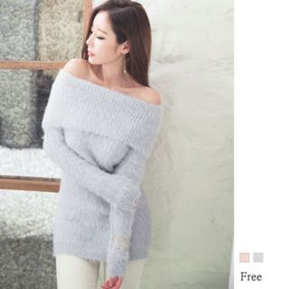 GUMZZI Cowl-Neck Knit Sweater
