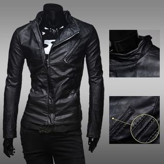 Bay Go Mall Faux Leather Jacket