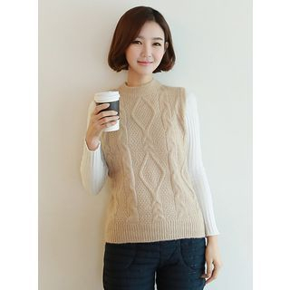 BBAEBBAE Sleeveless Cable-Knit Top