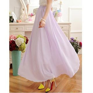 Cool Pose Chiffon Maxi Skirt