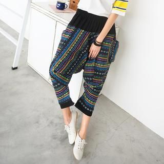 59 Seconds Pattern Harem Pants Multicolor - One Size