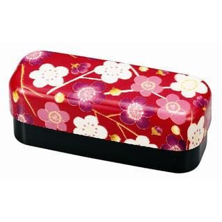Hakoya Hakoya Nunobari Slim Compact Lunch Box Modern Ume Red