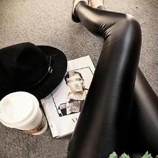 Eva Fashion Faux-Leather Leggings