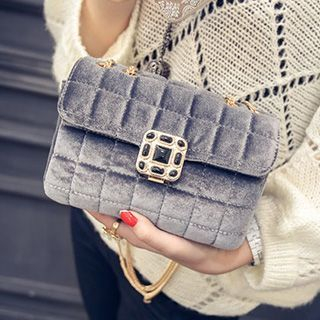 Youme Quilted Flap Crossbody Bag