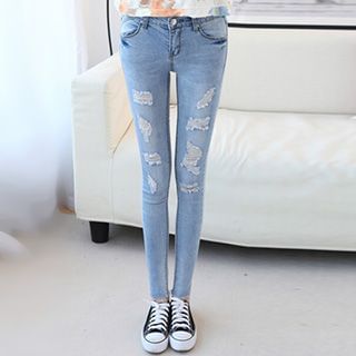 Fashion Street Distressed Skinny Jeans