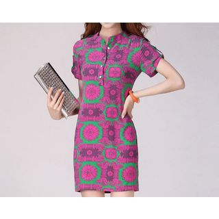 Merald Short-Sleeve Print Dress