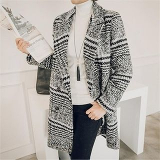 JOAMOM Double-Breasted Check Wool Blend Coat