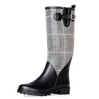 Rainy Days Plaid Tall Rainboots