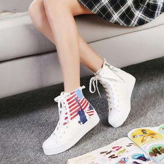Solejoy Striped High-Top Sneakers