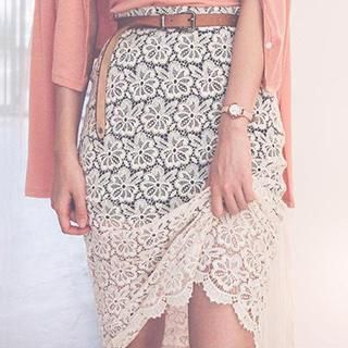 Jolly Club Lace Pencil Skirt