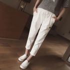 Drawstring Waist Cropped Pants от YesStyle.com INT Drawstring Waist Cropped Pants от YesStyle.com INT
