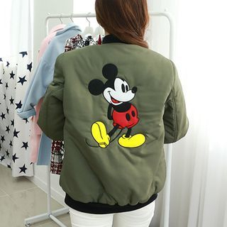 Dodostyle Mickey Mouse Printed Zip-Up Jacket