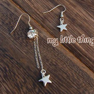 Shiny Star Long Earrings