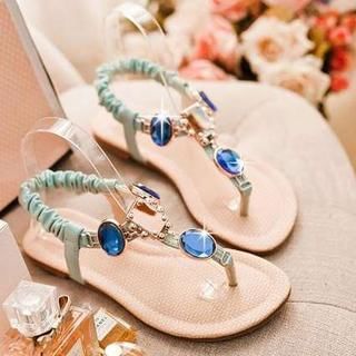 Pangmama Jeweled Flat Sandals