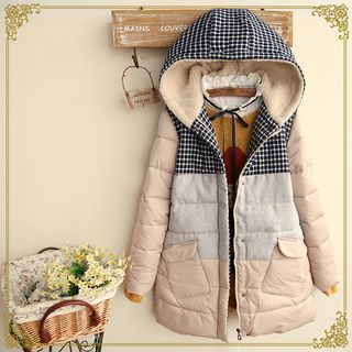 Fairyland Hooded Color Block Down Jacket