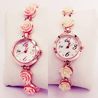 Nanazi Jewelry Rose Accent Bracelet Watch