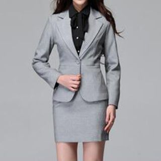 Caroe Set: Slim-Fit Blazer + Pencil Skirt