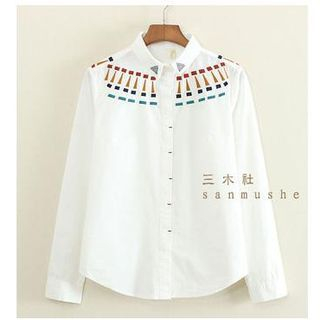 Mushi Embroidered Long-Sleeve Shirt