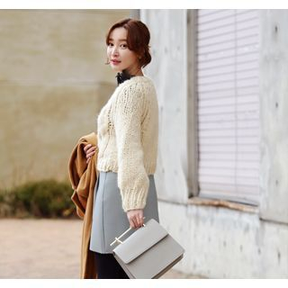 ssongbyssong Wool Blend Cable-Knit Sweater