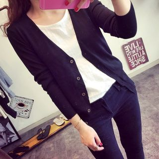 Lucy Girl Open Front Knit Jacket