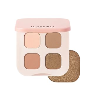Judydoll - Silky 4-Color Eyeshadow Palette - 4 Types #02 Nude Milk Tea