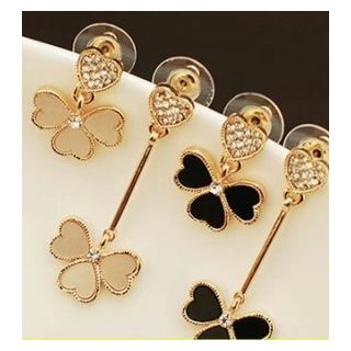 Glamiz Clover Heart Earrings