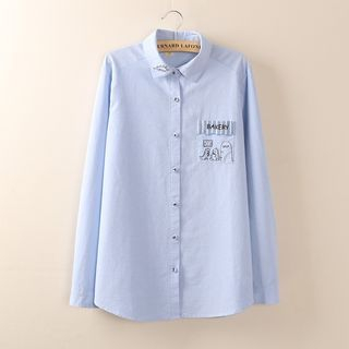 Tangi Embroidered Long-Sleeve Shirt