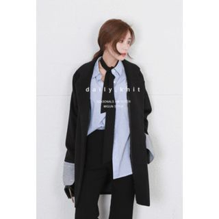 migunstyle Notched-Lapel Single-Breasted Coat
