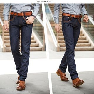 Kaleido Fleece-Lined Straight-Leg Jeans