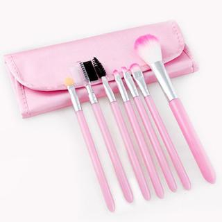 Magic Beauty Makeup Brush Set (Pink) 7 pcs + bag