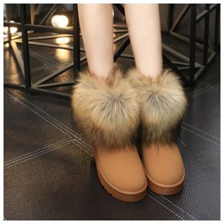 Sunsteps Faux Fur Trim Short Snow Boots