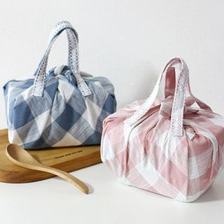 iswas Lace-Starp Check Lunch Bag