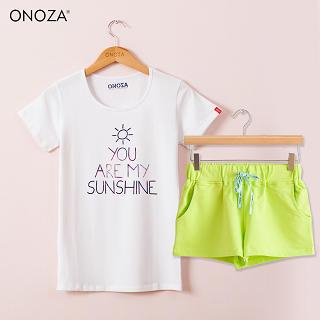 Onoza Set: Printed T-Shirt + Drawstring Shorts