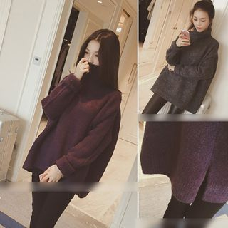 QZ Lady Turtleneck Chunky Sweater