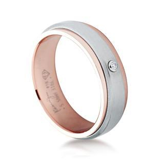 Kenny & co. Rose Gold Steel Diamond Ring