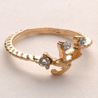 Fit-to-Kill Diamond Note Ring - Gold Gold - One Size
