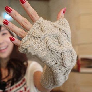 Rose Shop Cable Knit Arm Warmer