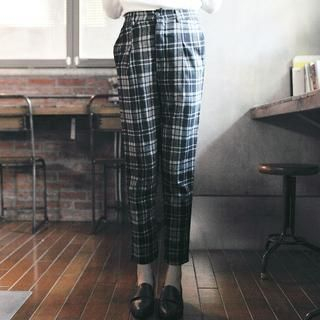 Tokyo Fashion Slim-Fit Plaid Pants