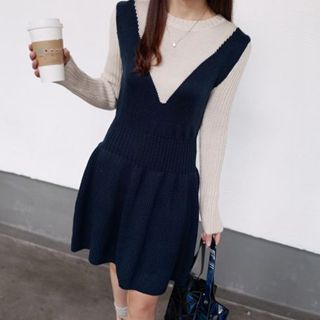 NIZ Mock Two-Piece Sweater Dress