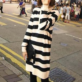 Mamaladies Maternity Long-Sleeve Stripe Dress