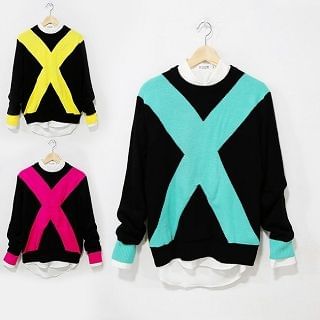 Mr. Cai Cross-Print Sweater
