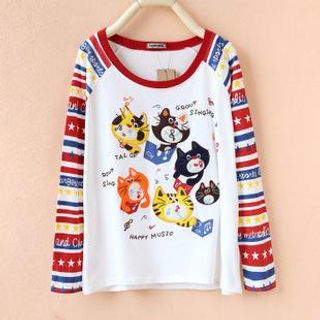 Cute Colors Print Pullover