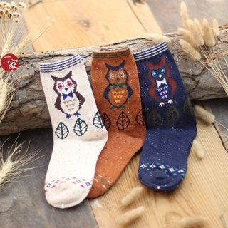 Socka Owl-Print Wool Socks
