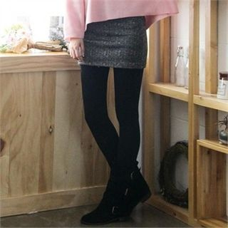 GLAM12 Inset Fleece-Lined Skirt Leggings